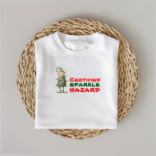 Camiseta Duende de desenho vintage Enroscado em Luzes irôni