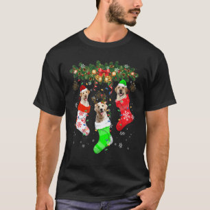 Camiseta Duende de Natal Rena Labrador Retriever no Natal