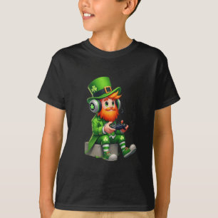 Camiseta Duende de Video Game Dia de São Patrício Gamer Cri
