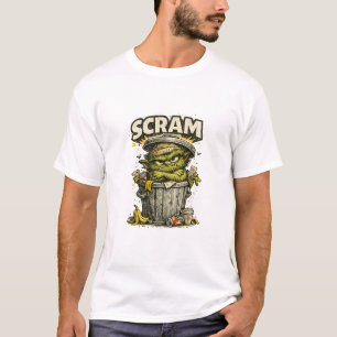 Camiseta Duende Engraçado e Irritado da Lixeira Vintage Car