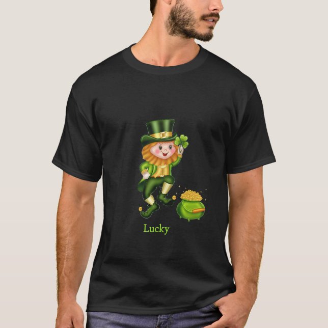 Camiseta Duende fofo & panela de ouro (Frente)