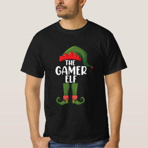 Camiseta Duende Gamer Correspondência Familiar Natal Gamer
