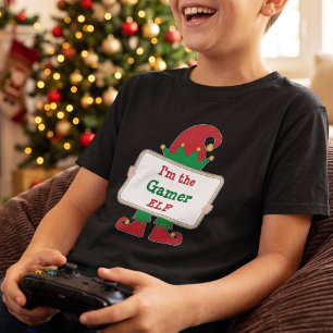 Camiseta Duende Gamer Duende de Natal Personalizado para