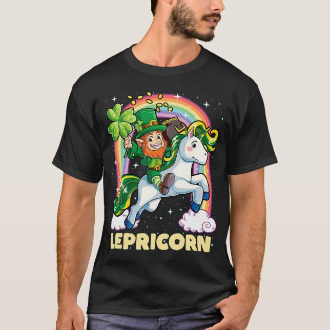 Camiseta Duende montando unicórnio (Frente)