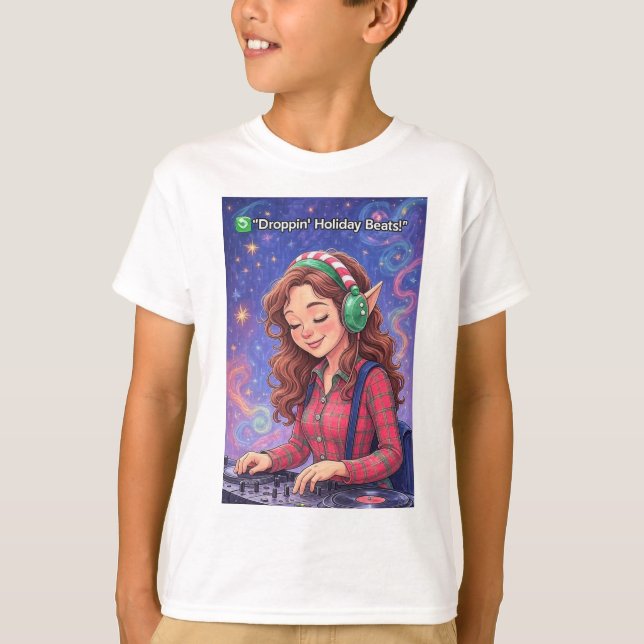 Camiseta Duende nos Decks – Soltando Ritmos de Férias para  (Frente)