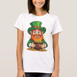 Camiseta Duendes de Desenhos Animados com Sorrisos e Cofres