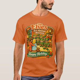 Camiseta Duendes engraçados de Natal vintage estão sempre v