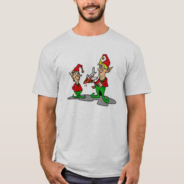 Camiseta duendes que pintam o avião (Frente)