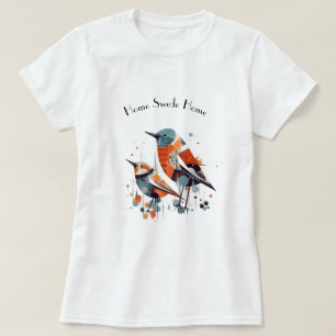 Camiseta Dueto de Aves Escandinavo, personalizado