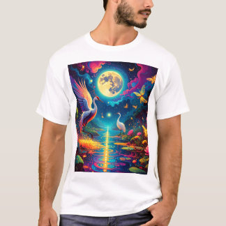 Camiseta Dueto de Grou e Libélula