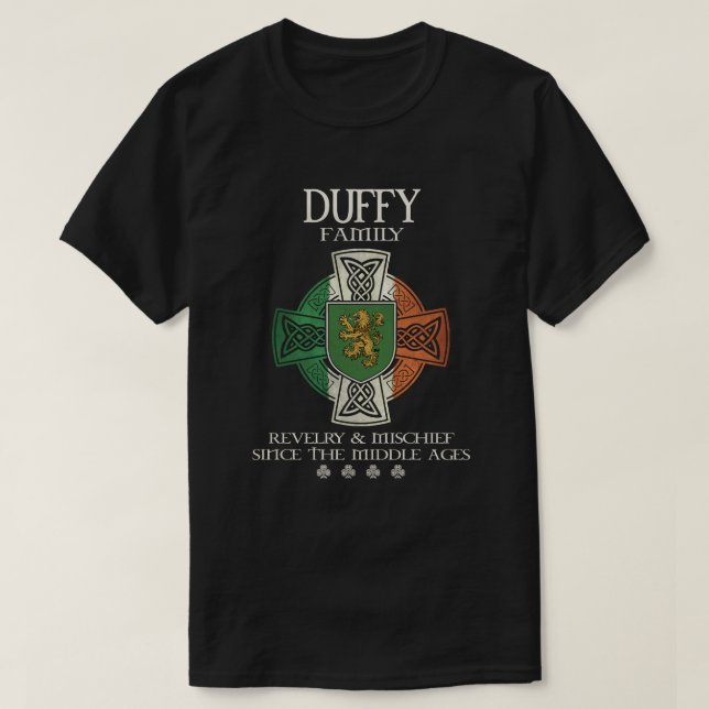 Camiseta Duffy Family Ireland Apelido Duffy (Frente do Design)