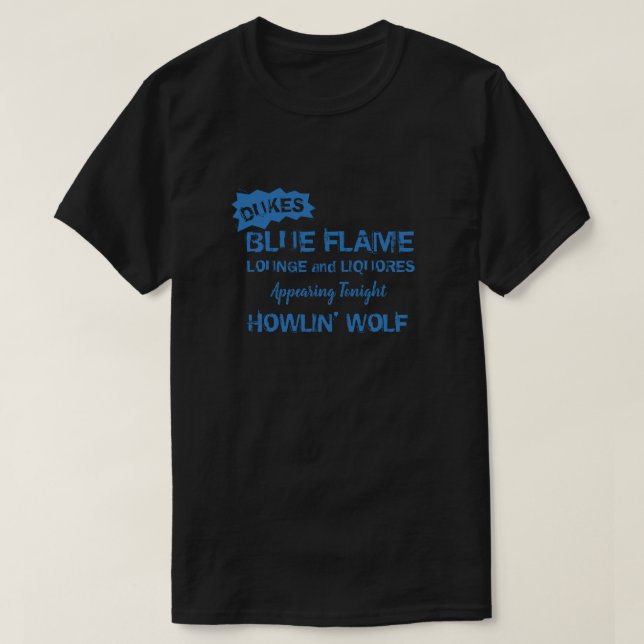 Camiseta Dukes Blue Flame Lounge Chicago (Frente do Design)