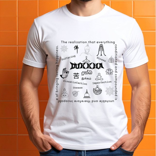 Camiseta Dukkha: The First Nobel Truth Doodle  (Criador carregado)
