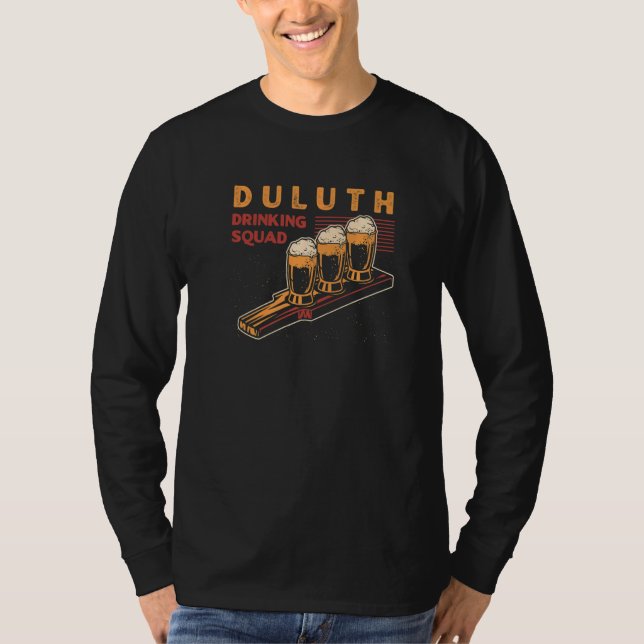 Camiseta Duluth Bebendo Squad Minnesota Beer Mn Booze (Frente)