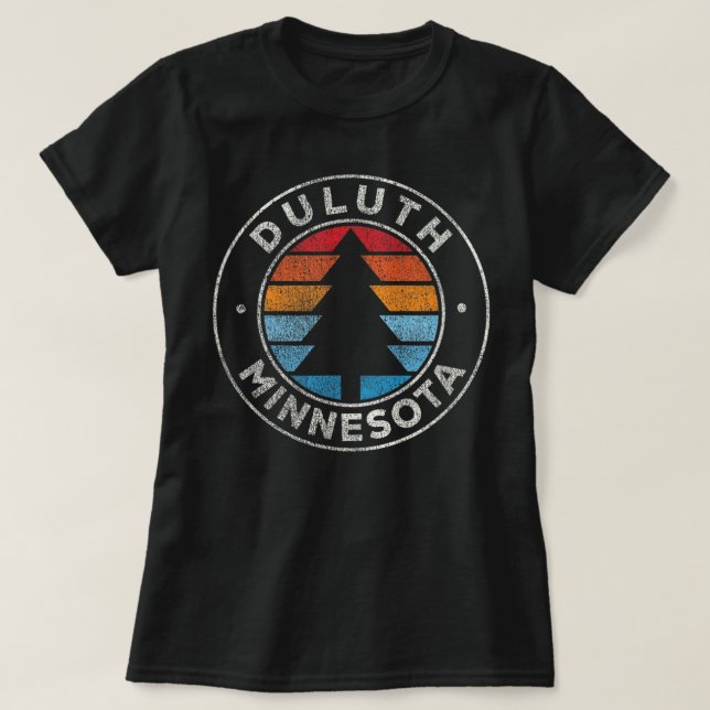 Camiseta Duluth Minnesota MN Vintage Graphic Retro 70s (Frente do Design)