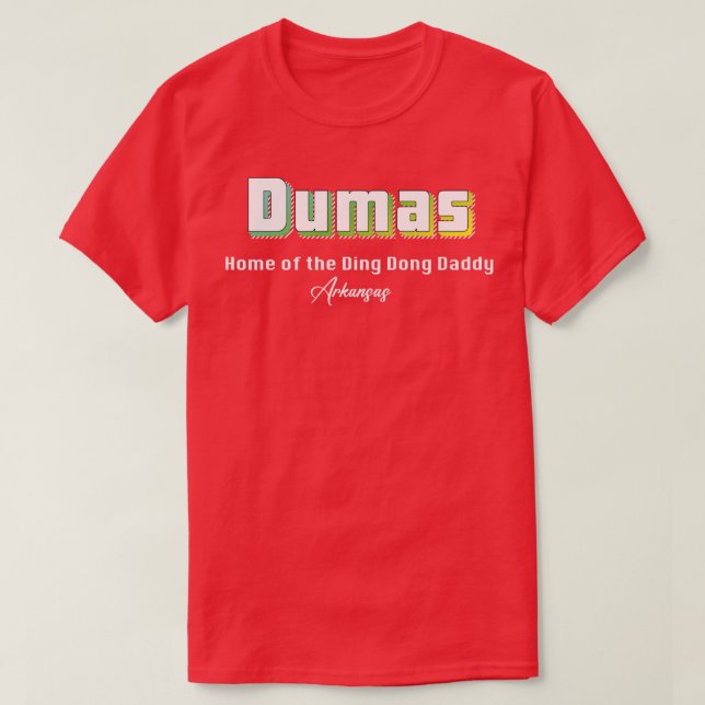 Camiseta Dumas Arkansas Yellow Text TSirt (Frente do Design)