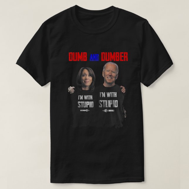Camiseta Dumb E Dumber Biden (Frente do Design)