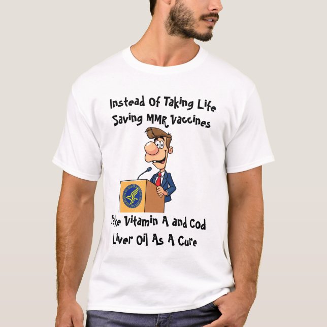 Camiseta Dumb RFK Jr. Pegar Vacinas MMR (Frente)