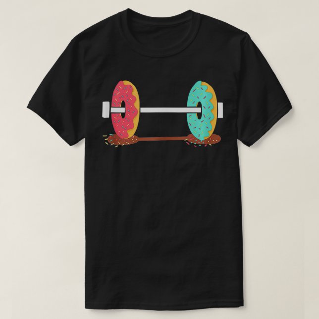 Camiseta Dumbbell Donut Weights for Gym & Doughnuts Lover  (Frente do Design)