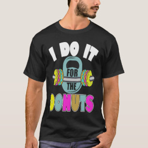 Camiseta Dumbbell Weising Rosquinha Dessert Gym Workout
