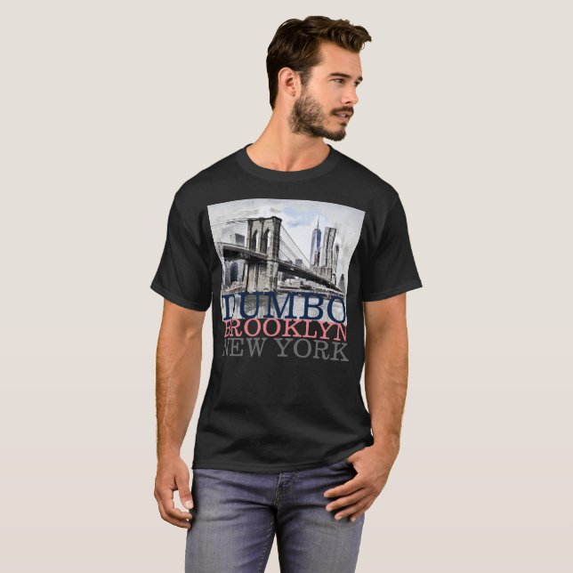 Camiseta Dumbo Brooklyn NYC New York, homens (Frente Completa)