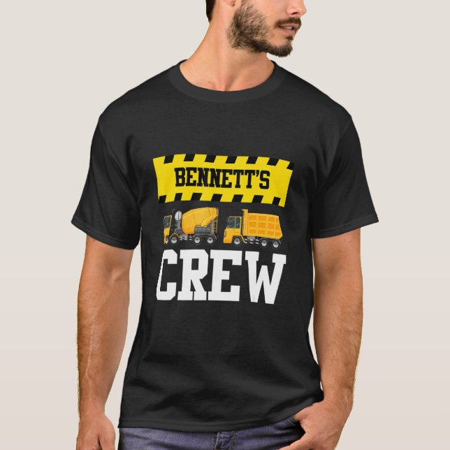 Camiseta Dump Personalizado Da Tripulação De Construção Ben (Frente)