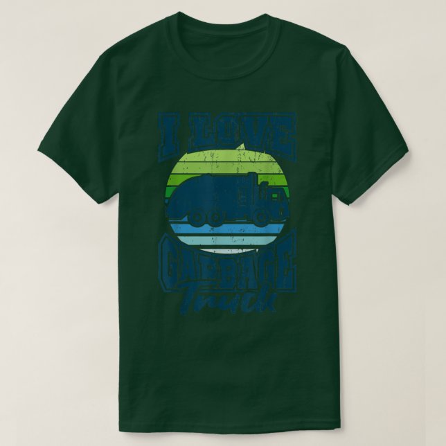 Camiseta Dump Truck Driver Big Rig I Love Garbage Truck (Frente do Design)