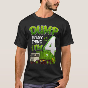 Camiseta Dump Tudo Im 4 Anos Caminhão De Lixo 4 Bi