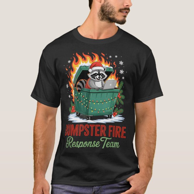 Camiseta Dumpster Fire Resnse Team Leader Christmas  (Frente)