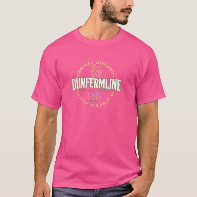 Camiseta Dunfermline Scotland Central Lowlands Coordenadas (Frente)