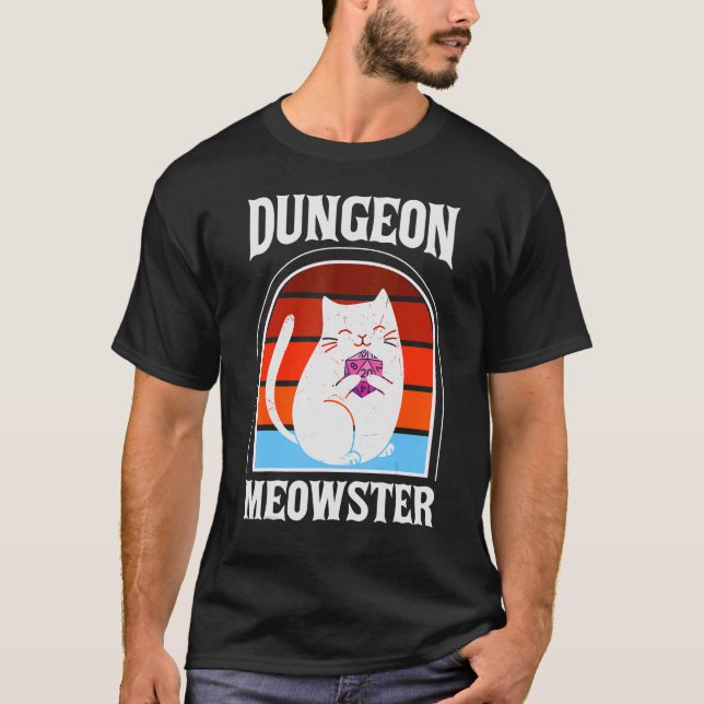 Camiseta Dungeon Hidden Meowster Rpg Dice Legendon Valley (Frente)