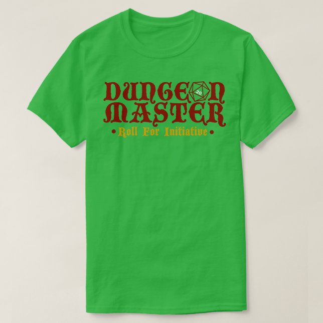 Camiseta Dungeon Master Roll para Iniciativa (Frente do Design)