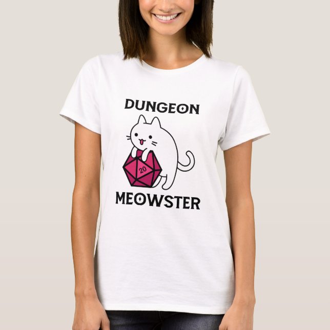Camiseta Dungeon Meowster Cat Engraçado (Frente)