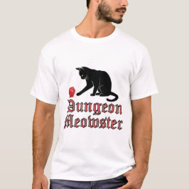 Camiseta Dungeon Meowster Engraçado Gato RPG com Dice