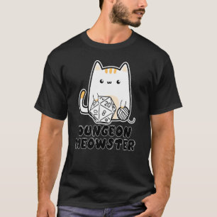 Camiseta Dungeon Meowster Gota Gato D20 Dice Board Nerd