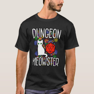 Camiseta Dungeon Meowster Melhor Rpg & Cat Lover Em 2021