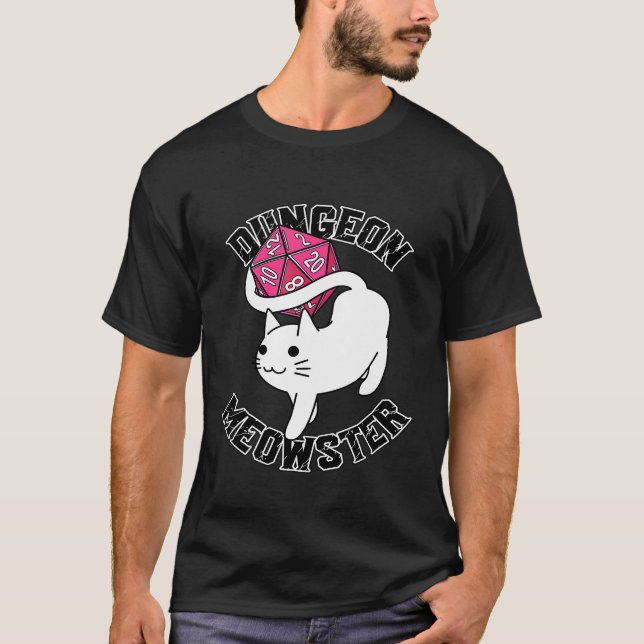 Camiseta Dungeon Meowster Nerdy Gamer (Frente)