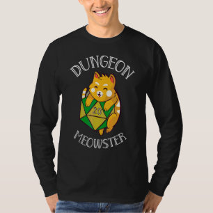 Camiseta Dungeon Retro Meowster Rpg Quest Dice Compensação