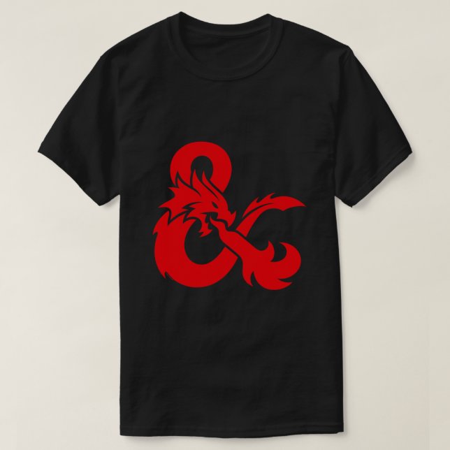 Camiseta Dungeons &amp; Dragões Apenas Ampersand Logotipo C (Frente do Design)