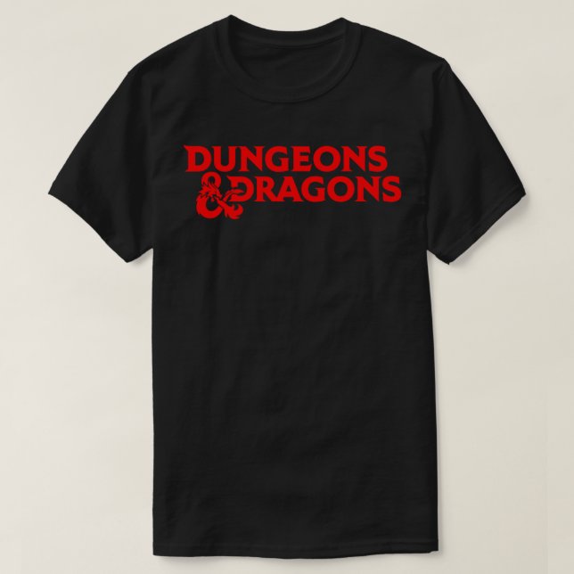 Camiseta Dungeons &amp; Dragões Logotipo Clássico T-Shirt (Frente do Design)