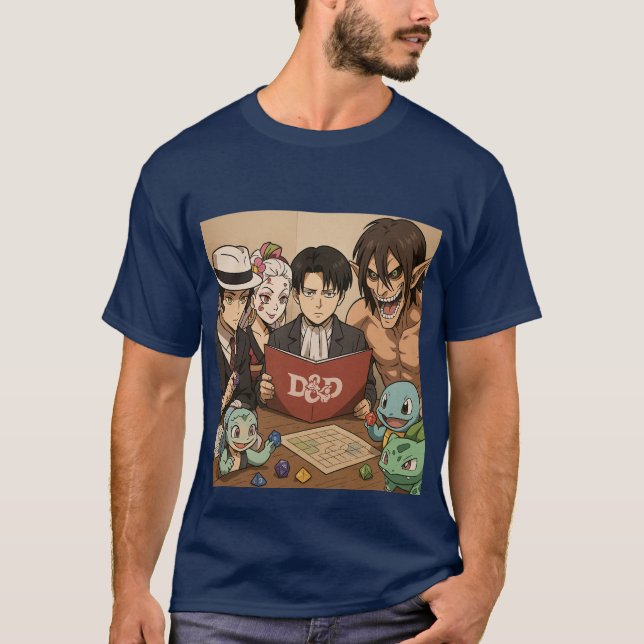 Camiseta Dungeons and Dragons com amigos (Frente)
