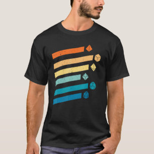 Camiseta Dungeons Dice D20 Dragões Retro D20 Rpg