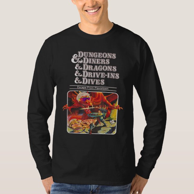 Camiseta Dungeons & Diners & Dragon & Drive Ins & Dives (Frente)