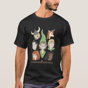 Camiseta Dungeons & Dragon Cartoon Group Shot