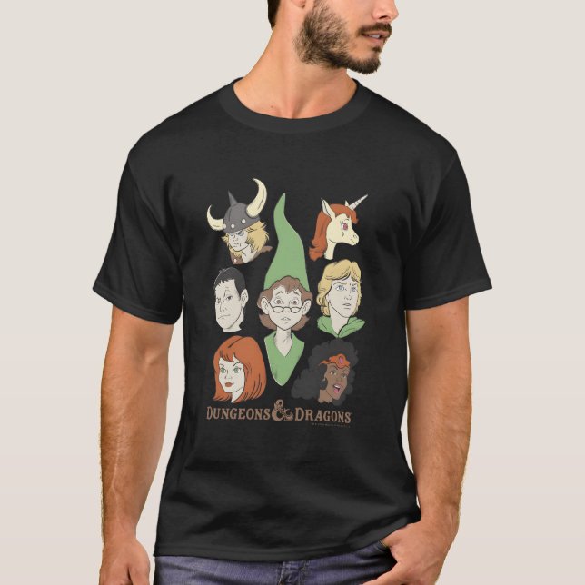 Camiseta Dungeons & Dragon Cartoon Group Shot (Frente)