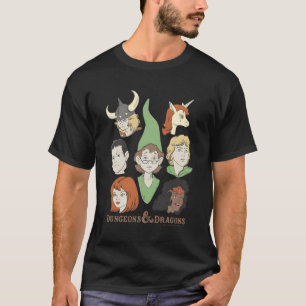 Camiseta Dungeons & Dragon Cartoon Group Shot