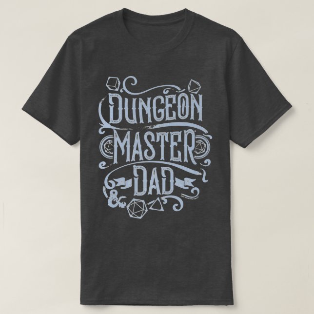 Camiseta Dungeons Dragon Dia de os pais Dungeon Master Pai  (Frente do Design)