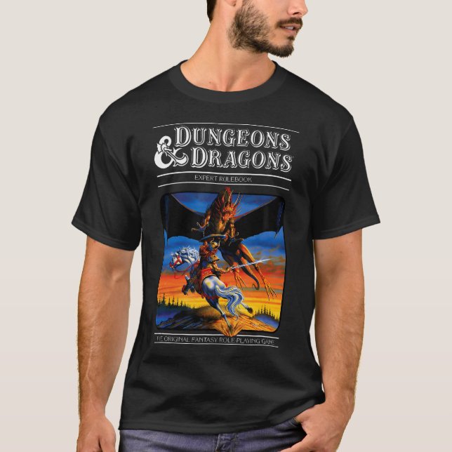 Camiseta Dungeons Dragon Vintage Expert Rulebook (Frente)