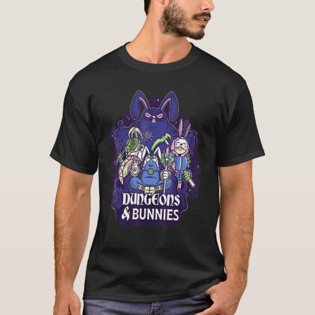 Camiseta Dungeons E Bunnies Rabbit Rpg Fantasy Roleplayin (Frente)