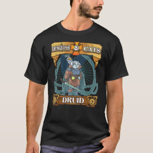 Camiseta Dungeons E Gatos Druid Kitten Gato Nerd Rpg G